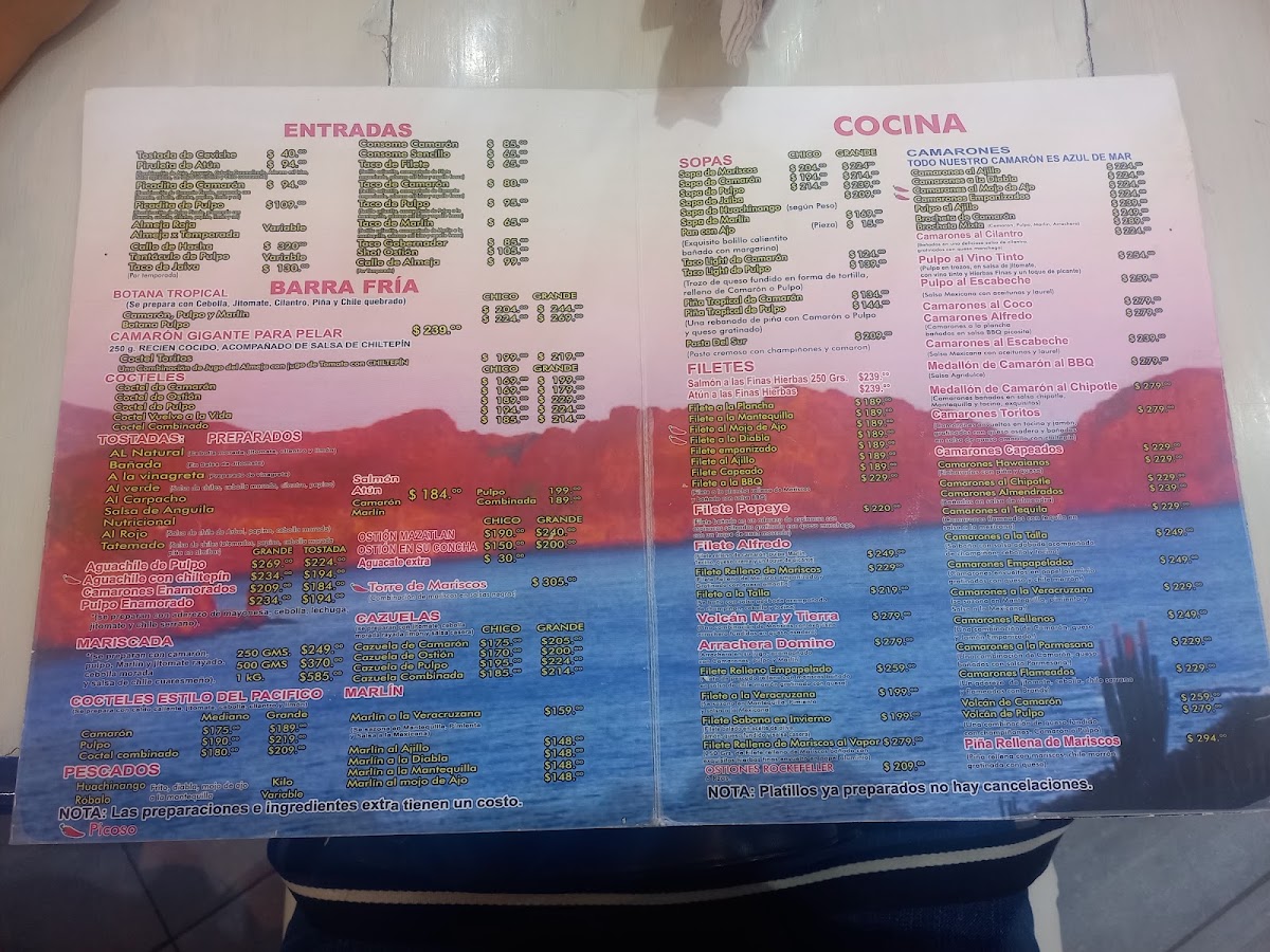 Pescados Y Mariscos Del Sur Restaurante Menu Photo 6