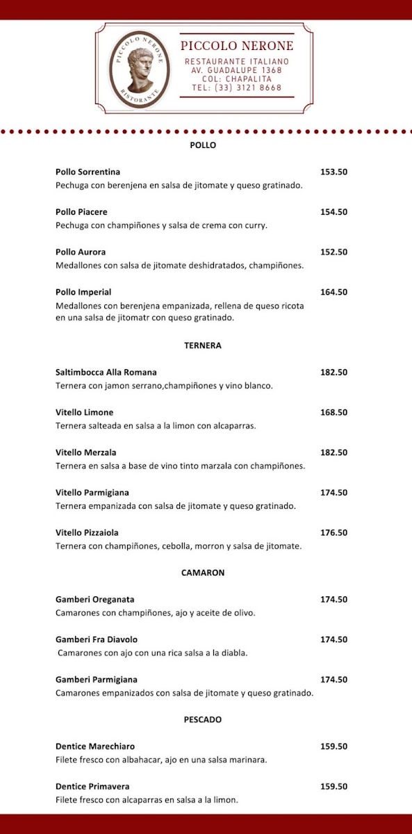 Piccolo Nerone Menu Photo 5