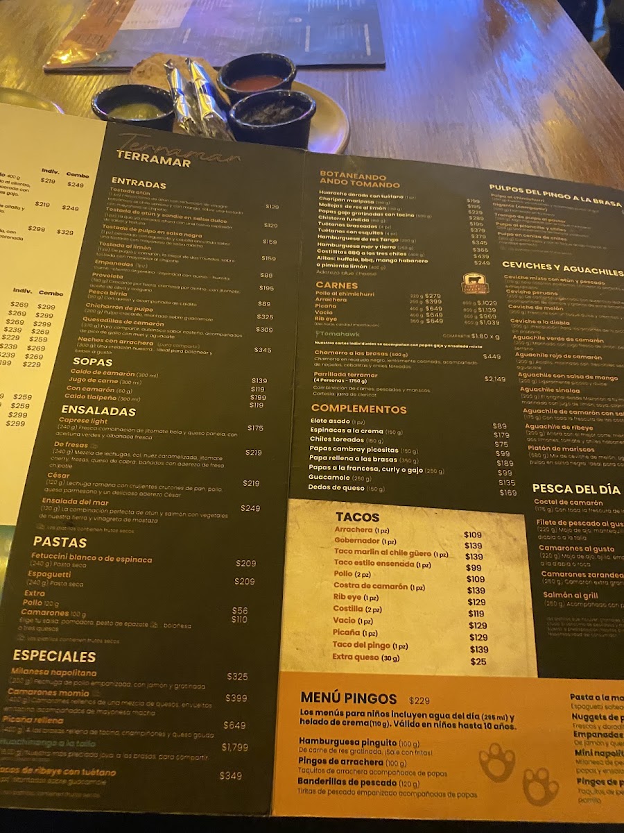 Pingo Grill Parque Tepeyac Menu
