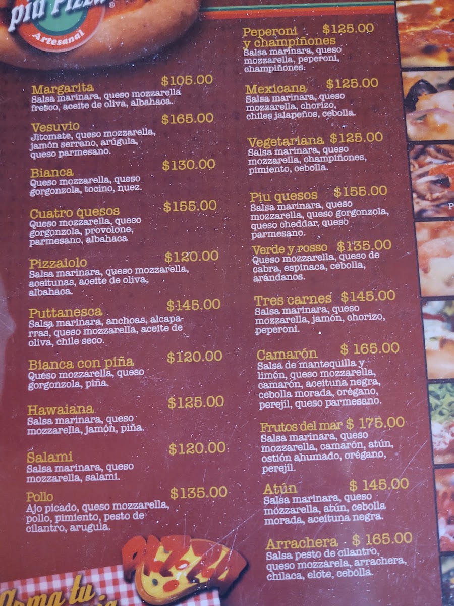 Piu Pizza Artesanal Av. Del Parque Menu Photo 10