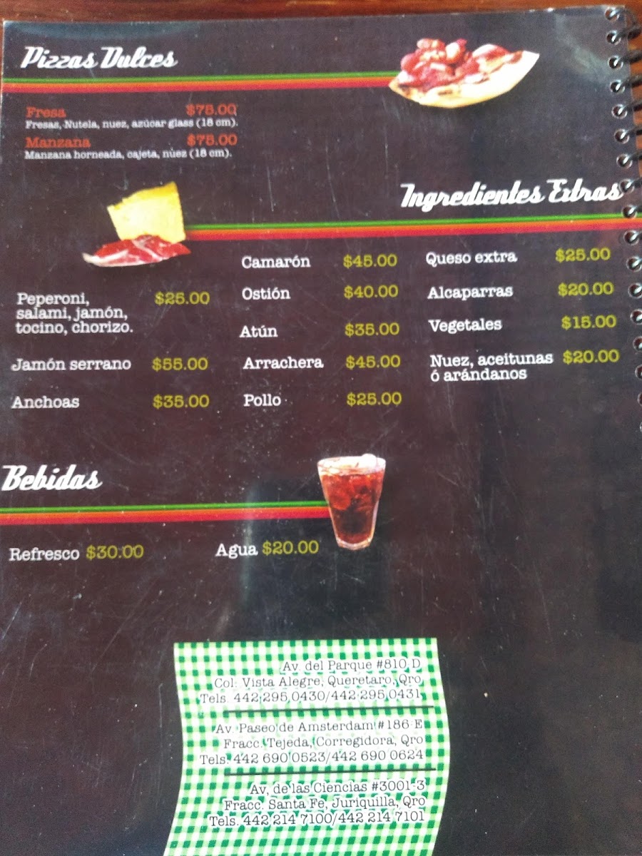 Piu Pizza Artesanal Av. Del Parque Menu Photo 6