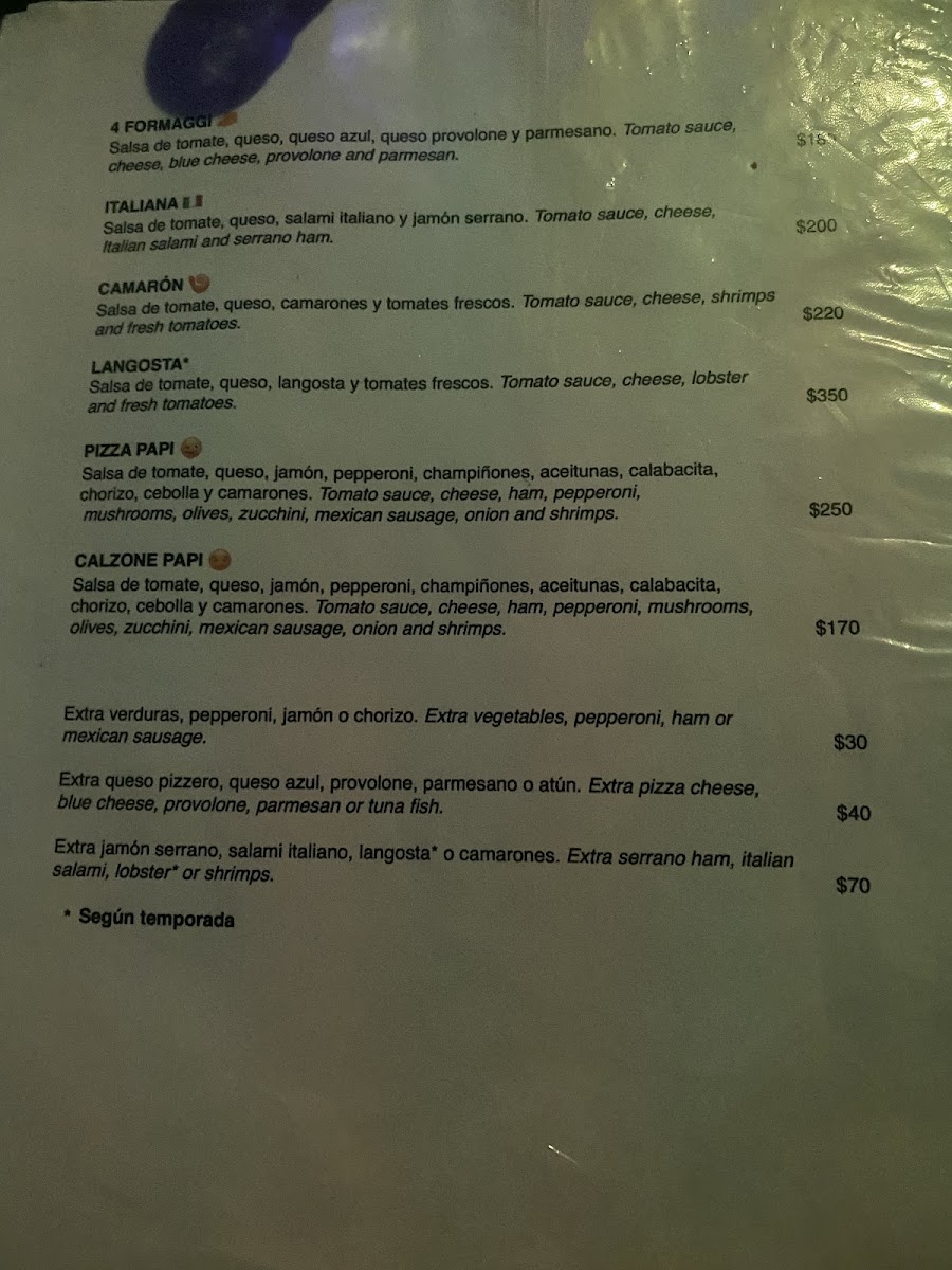 Pizza Papi Pasta Menu Photo 10