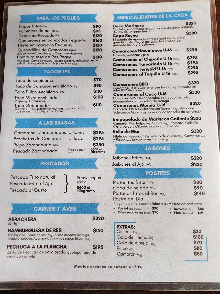 Playa Azul Mariscos Menu Photo 2