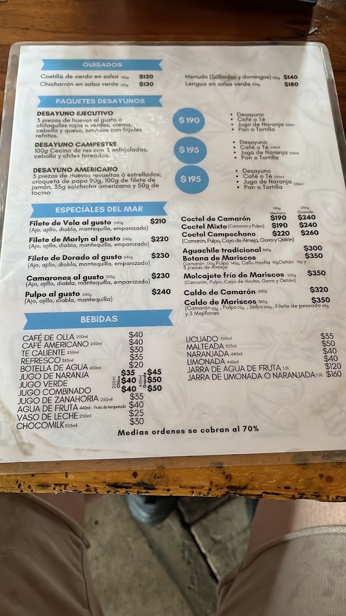 Playa Azul Mariscos Menu Photo 5