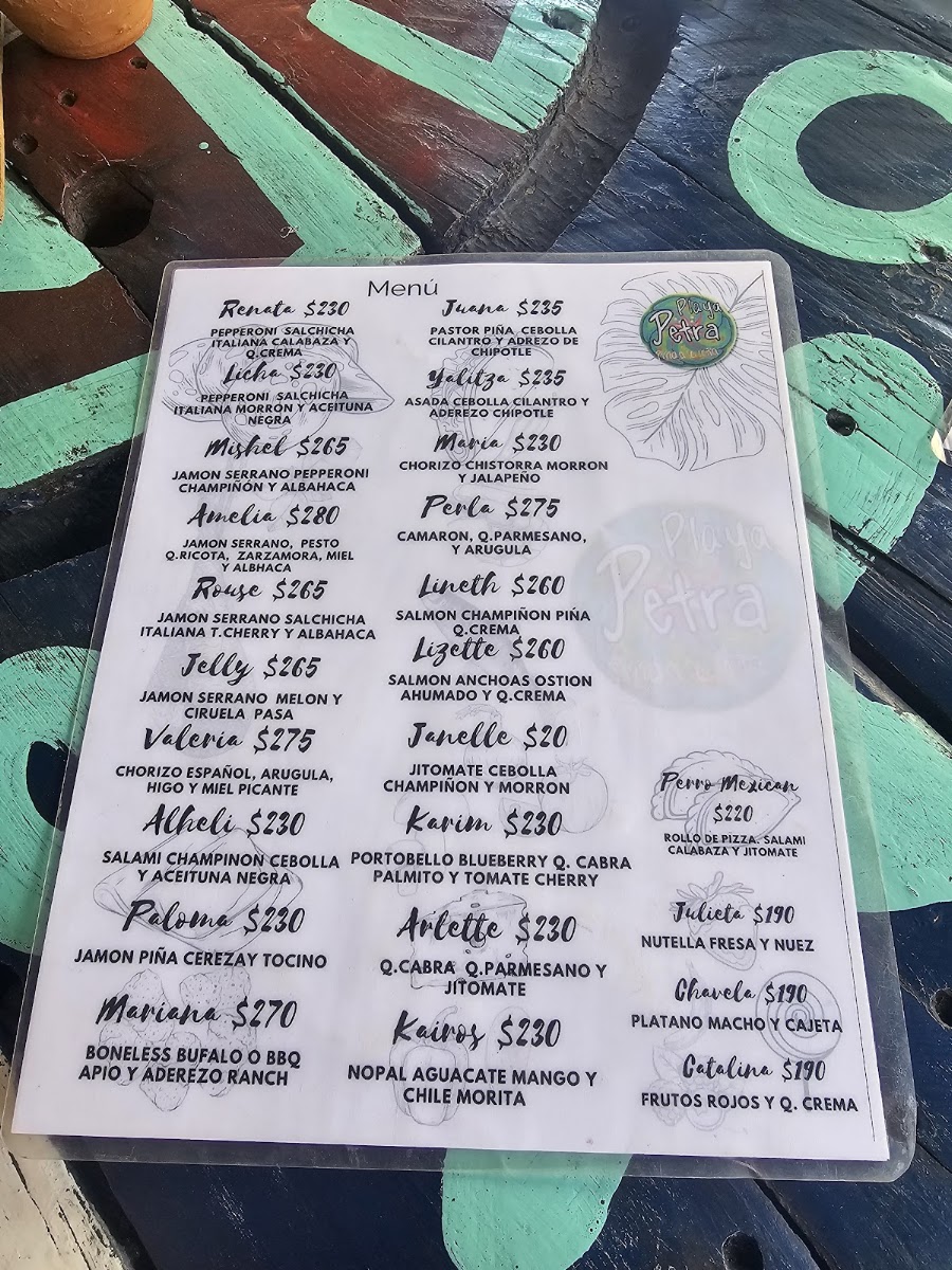 Playa Petra Menu Photo 4