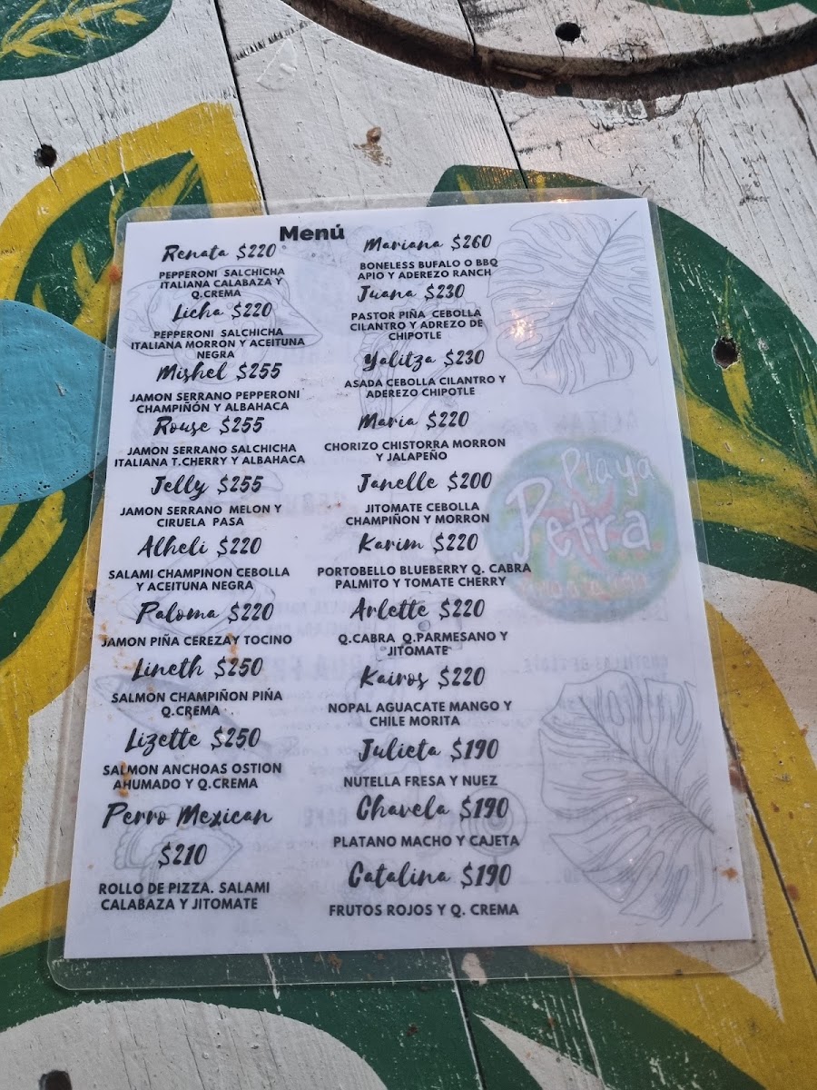 Playa Petra Menu Photo 6