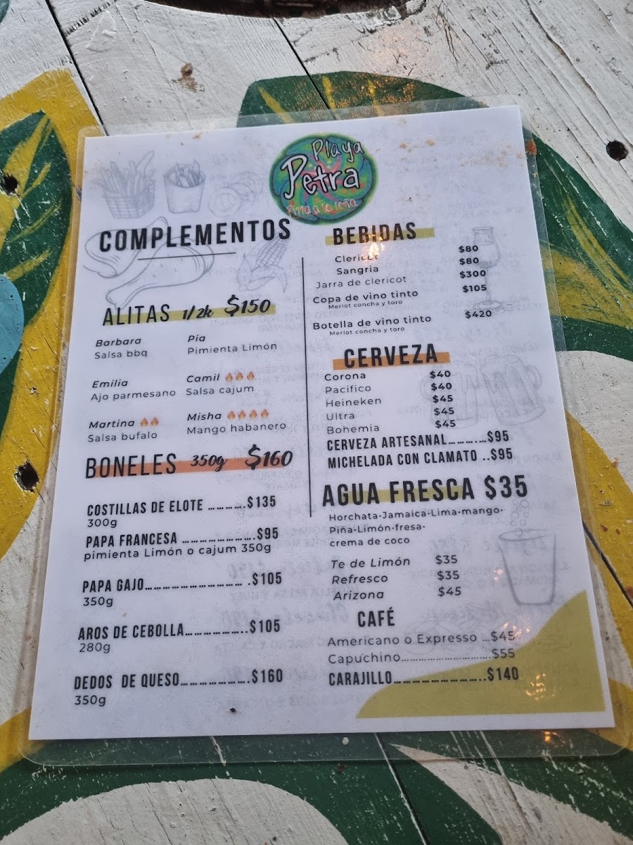 Playa Petra Menu Photo 7