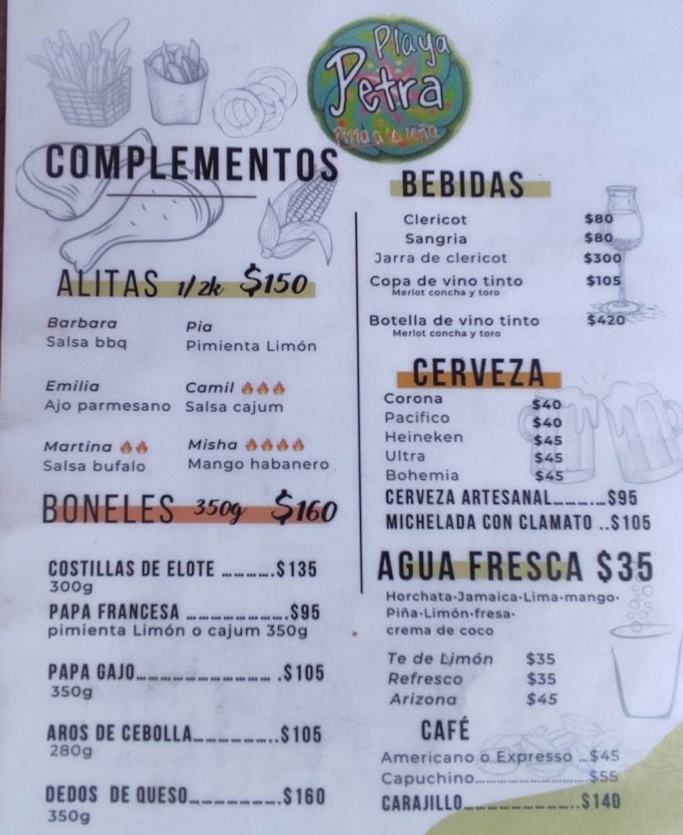Playa Petra Menu Photo 8