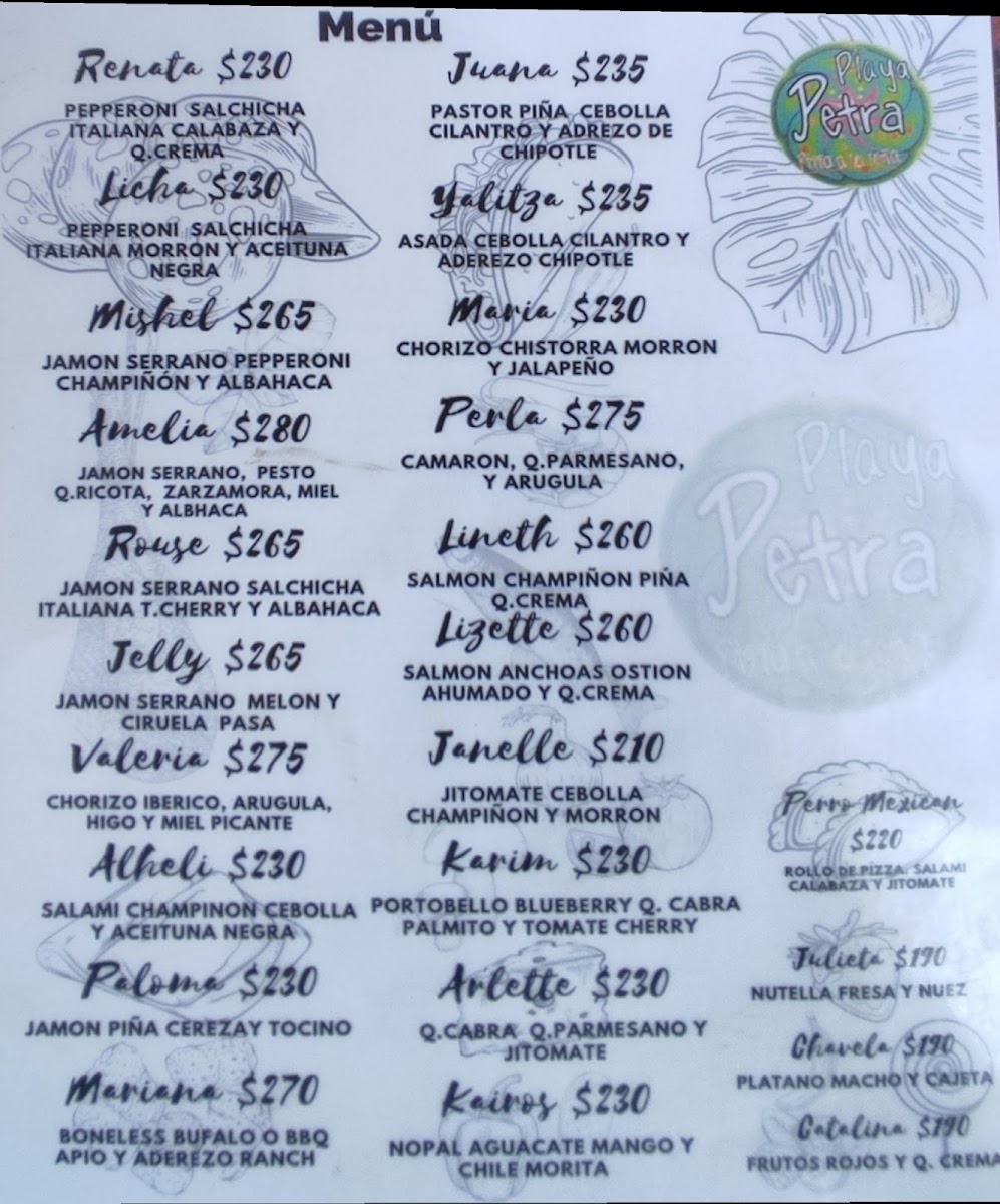 Playa Petra Menu Photo 9