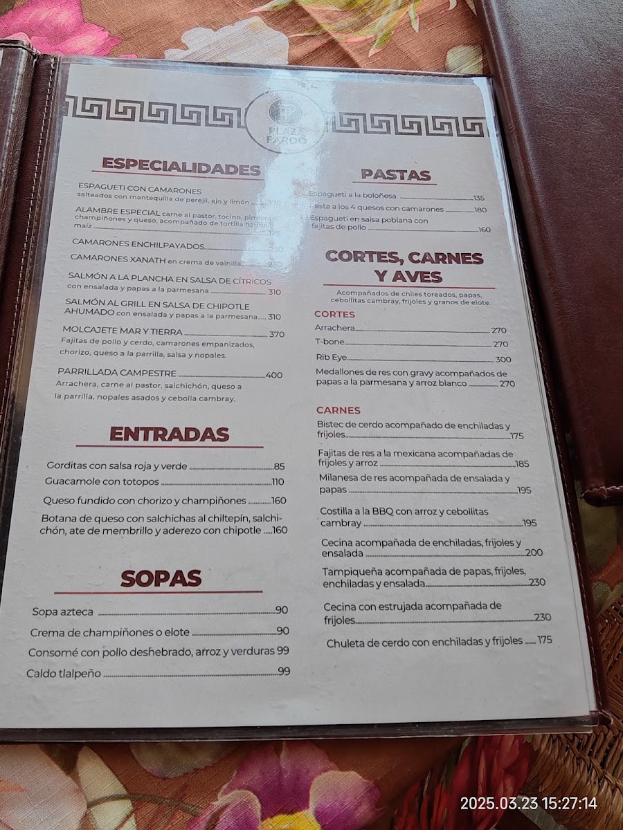 Plaza Pardo Menu Photo 2