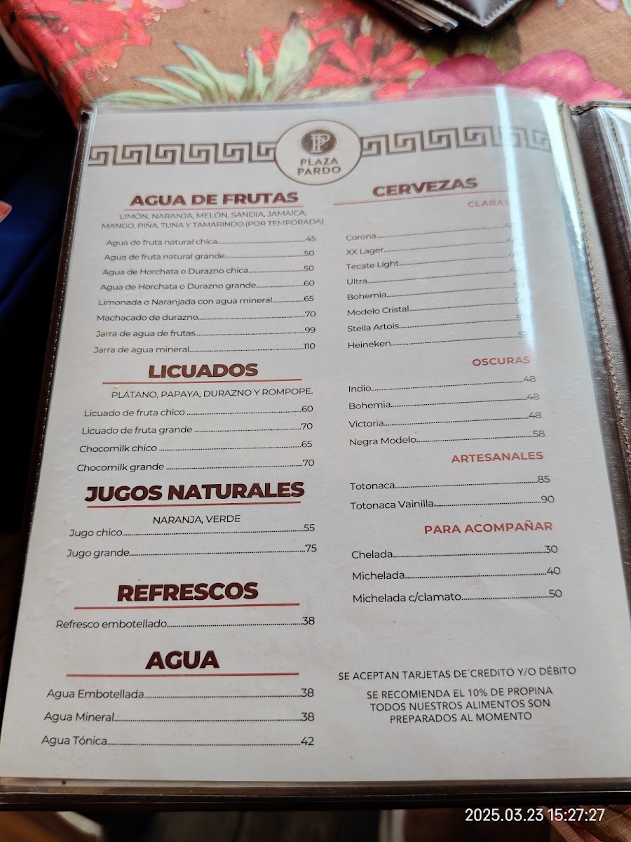 Plaza Pardo Menu Photo 5