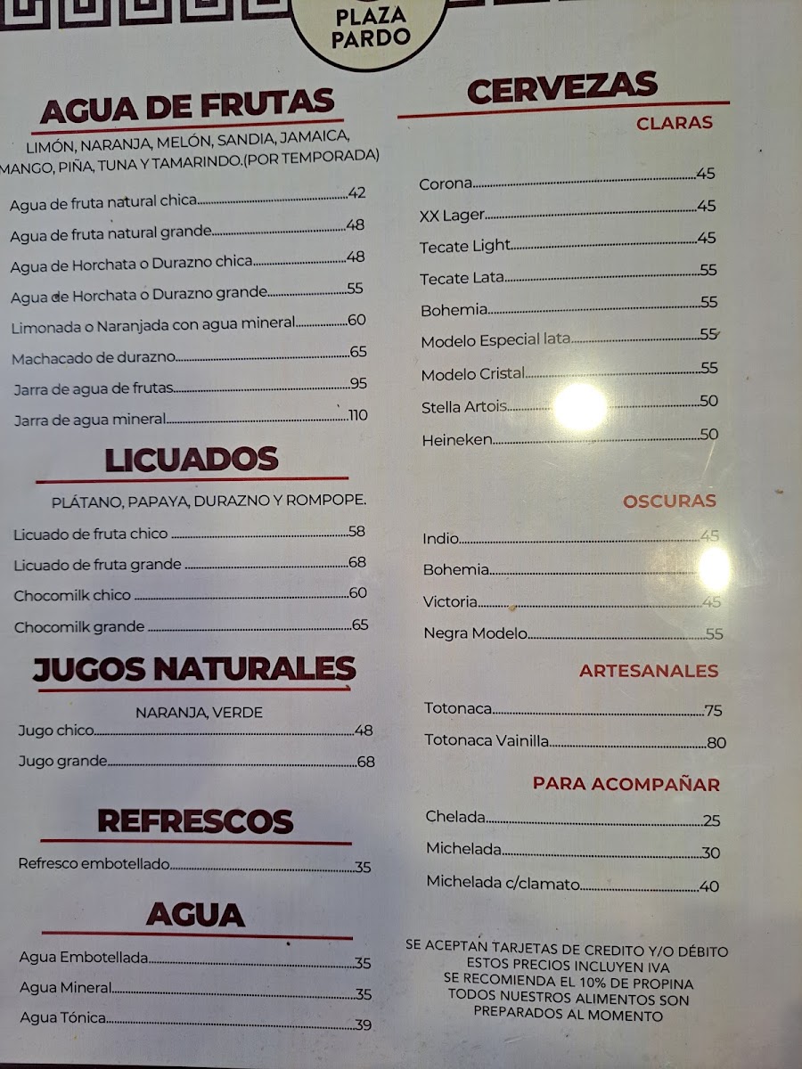 Plaza Pardo Menu Photo 7