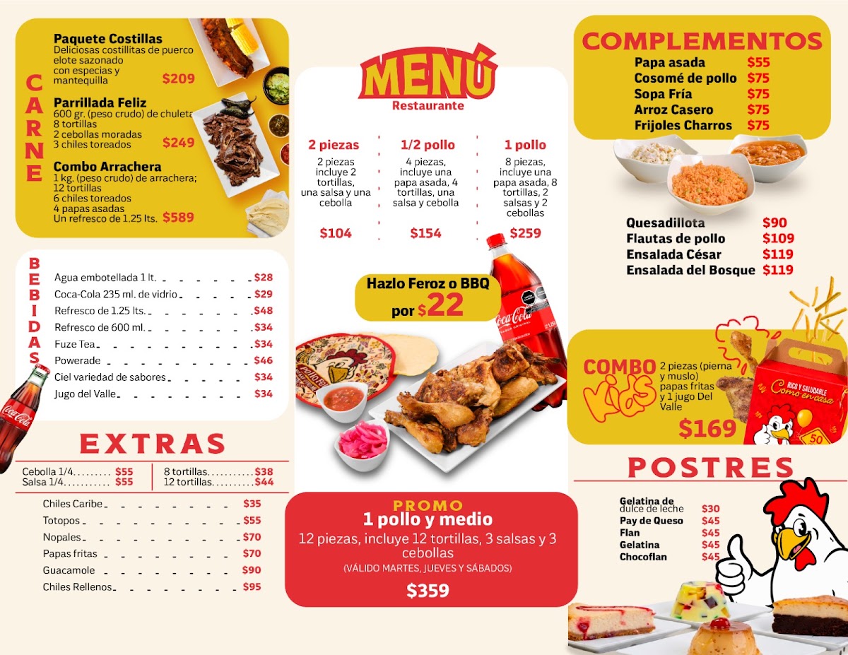 Pollo Feliz San Lorenzo Menu