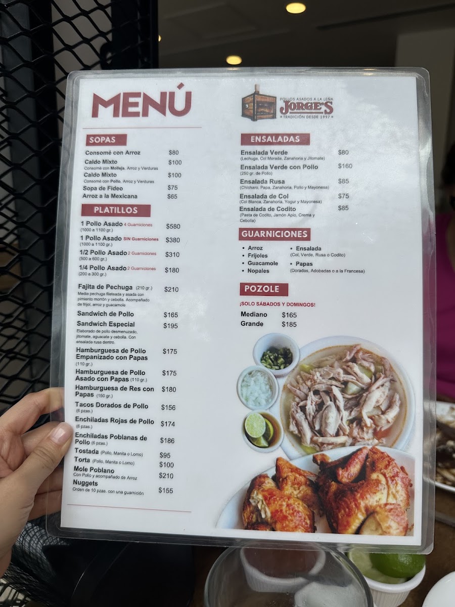 Pollos Jorge's Suc. Mexico Menu Photo 3