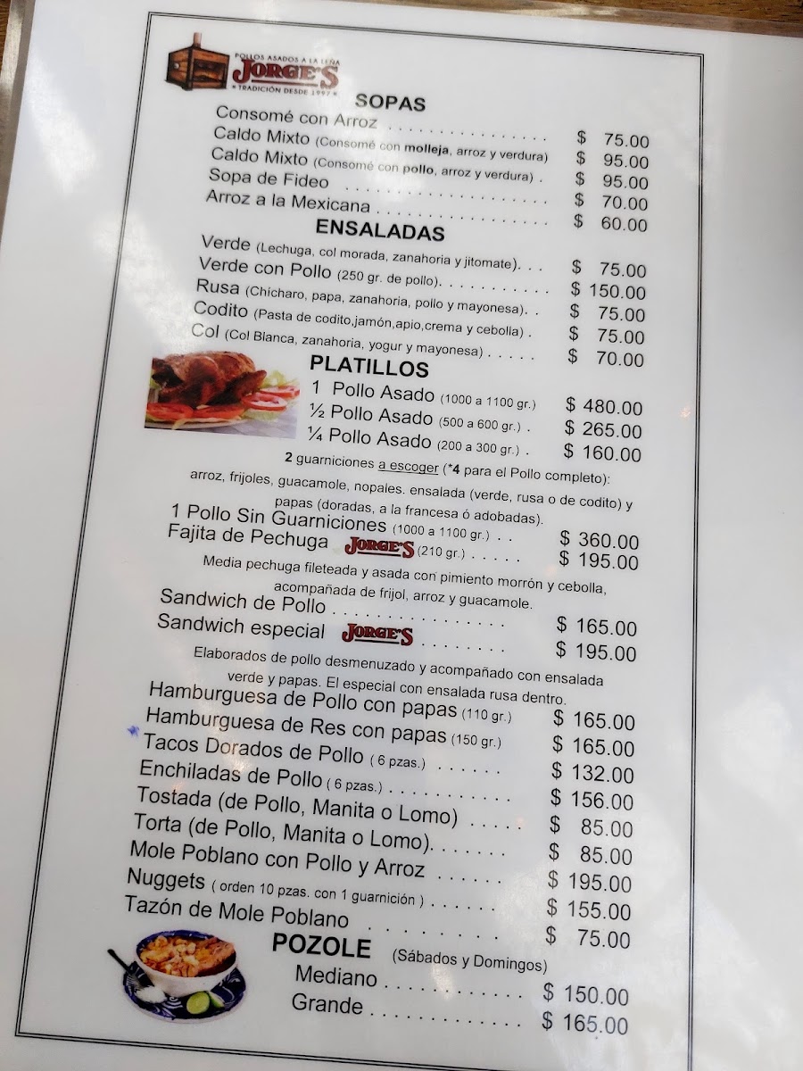 Pollos Jorge's Suc. Mexico Menu Photo 5