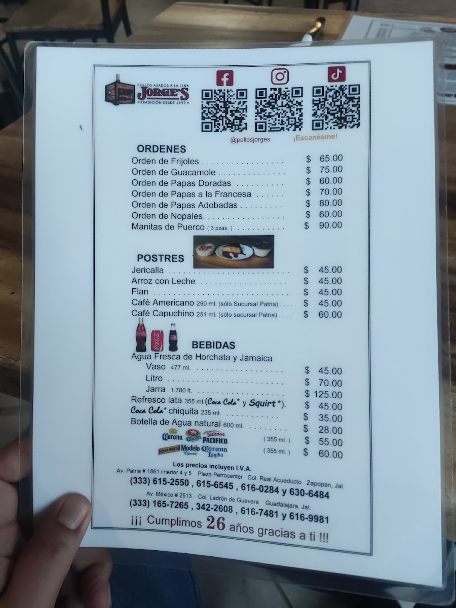Pollos Jorge's Menu Photo 3
