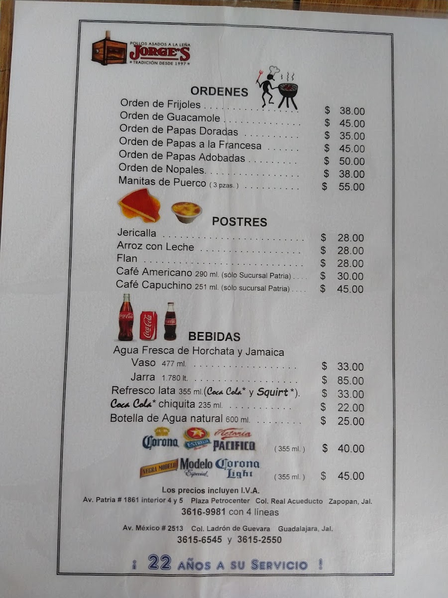 Pollos Jorge's Menu Photo 8