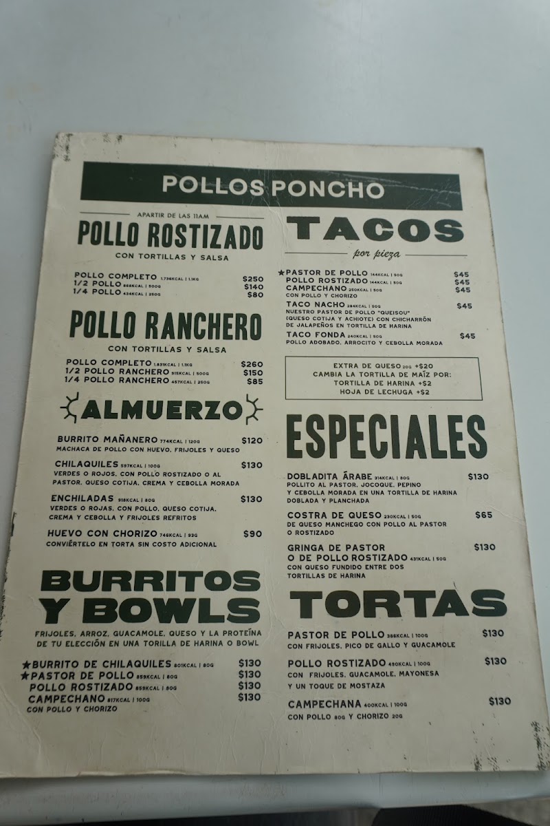 Pollos Poncho Menu Photo 4