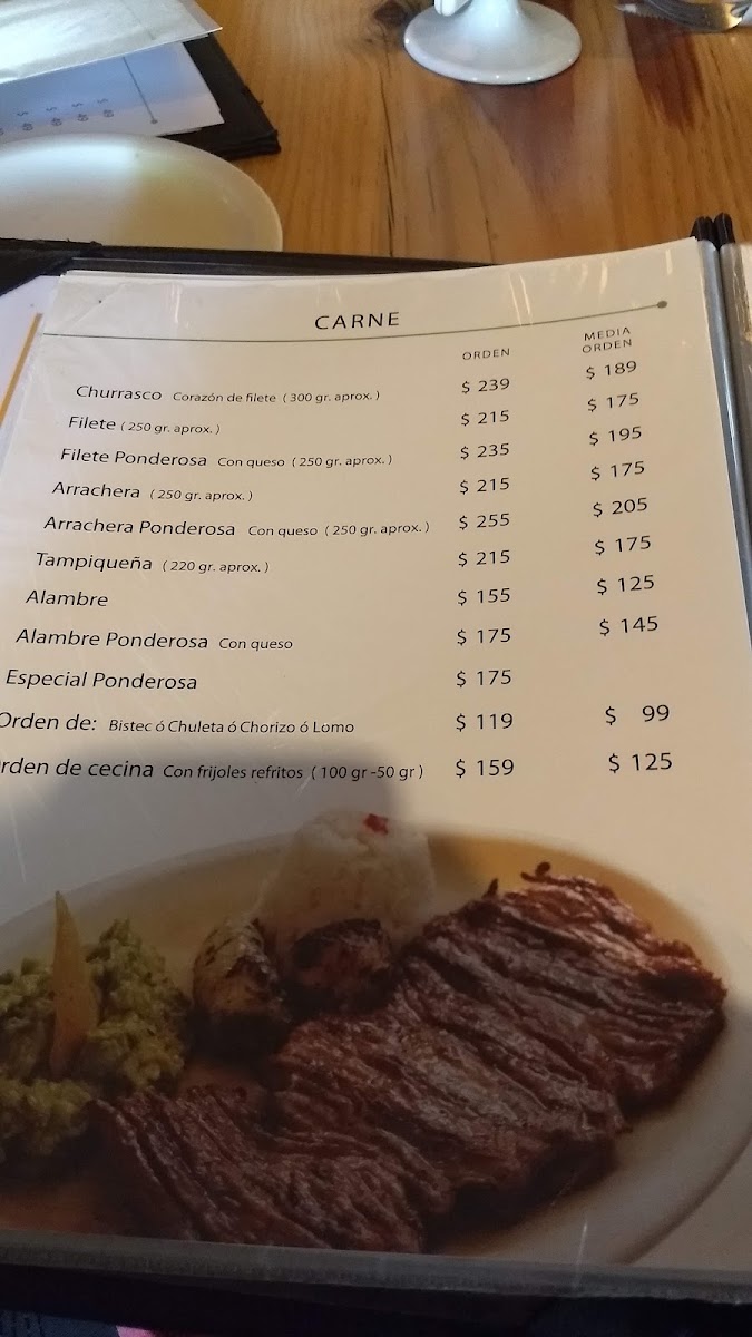 Ponderosa 37 Menu Photo 4