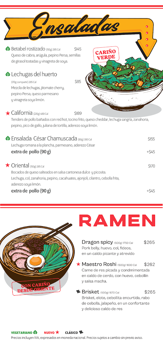 Porco Rosso Menu