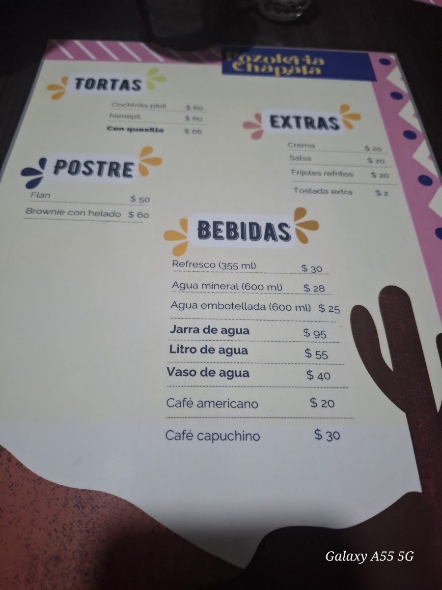 Pozoleria Chapala El Carmen Menu