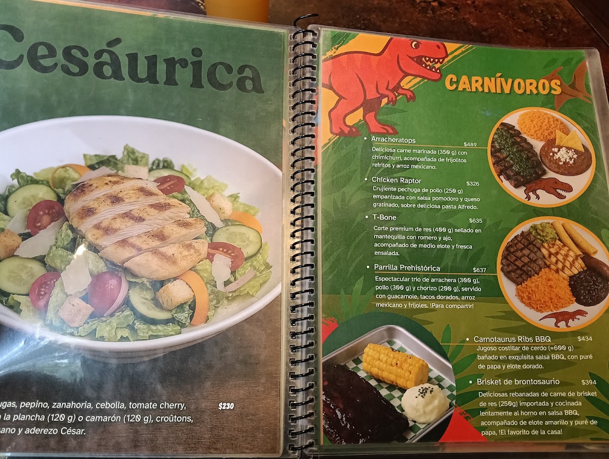 Prehistoric Land Menu