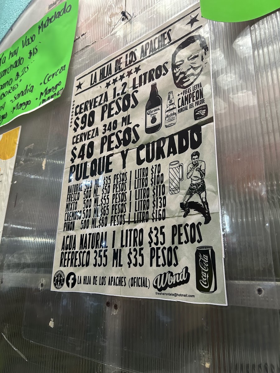 Pulqueria La Hija De Los Apaches Menu Photo 2