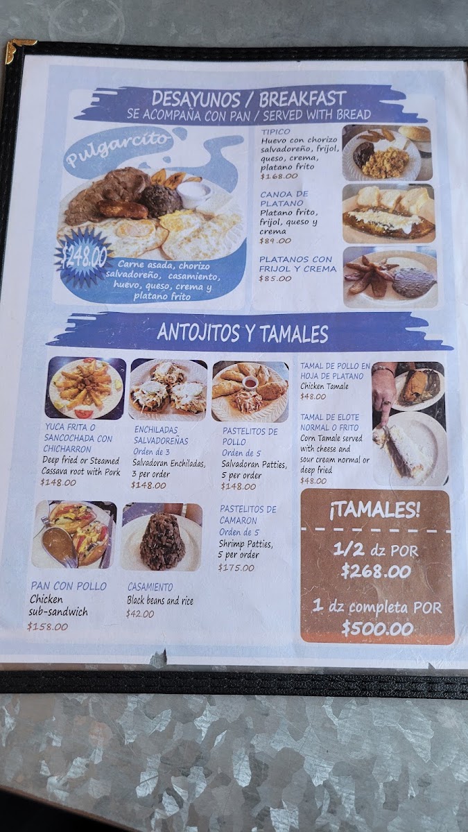 Pupuseria El Pulgarcito En Rosarito Menu Photo 2