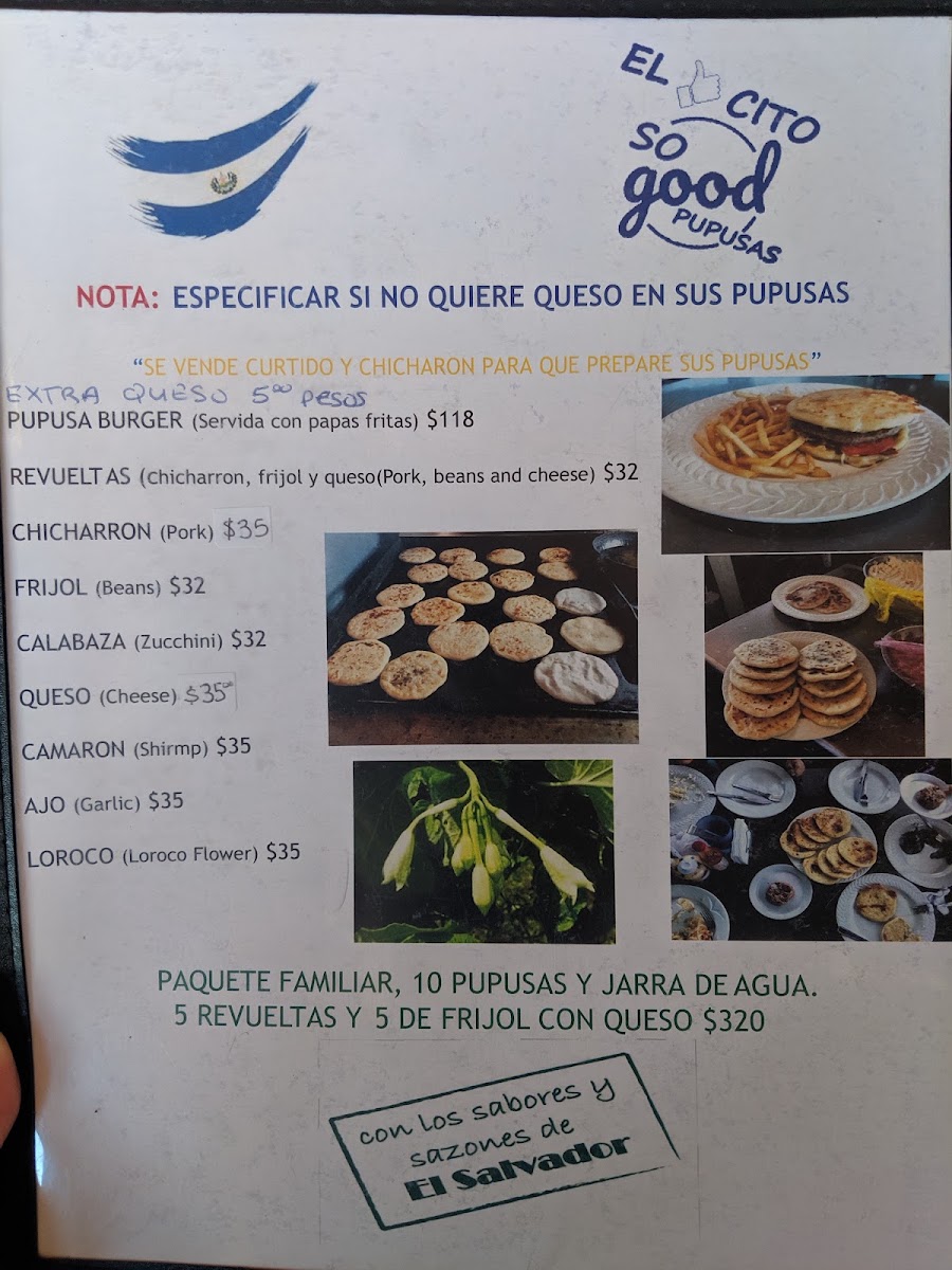 Pupuseria El Pulgarcito En Rosarito Menu Photo 9
