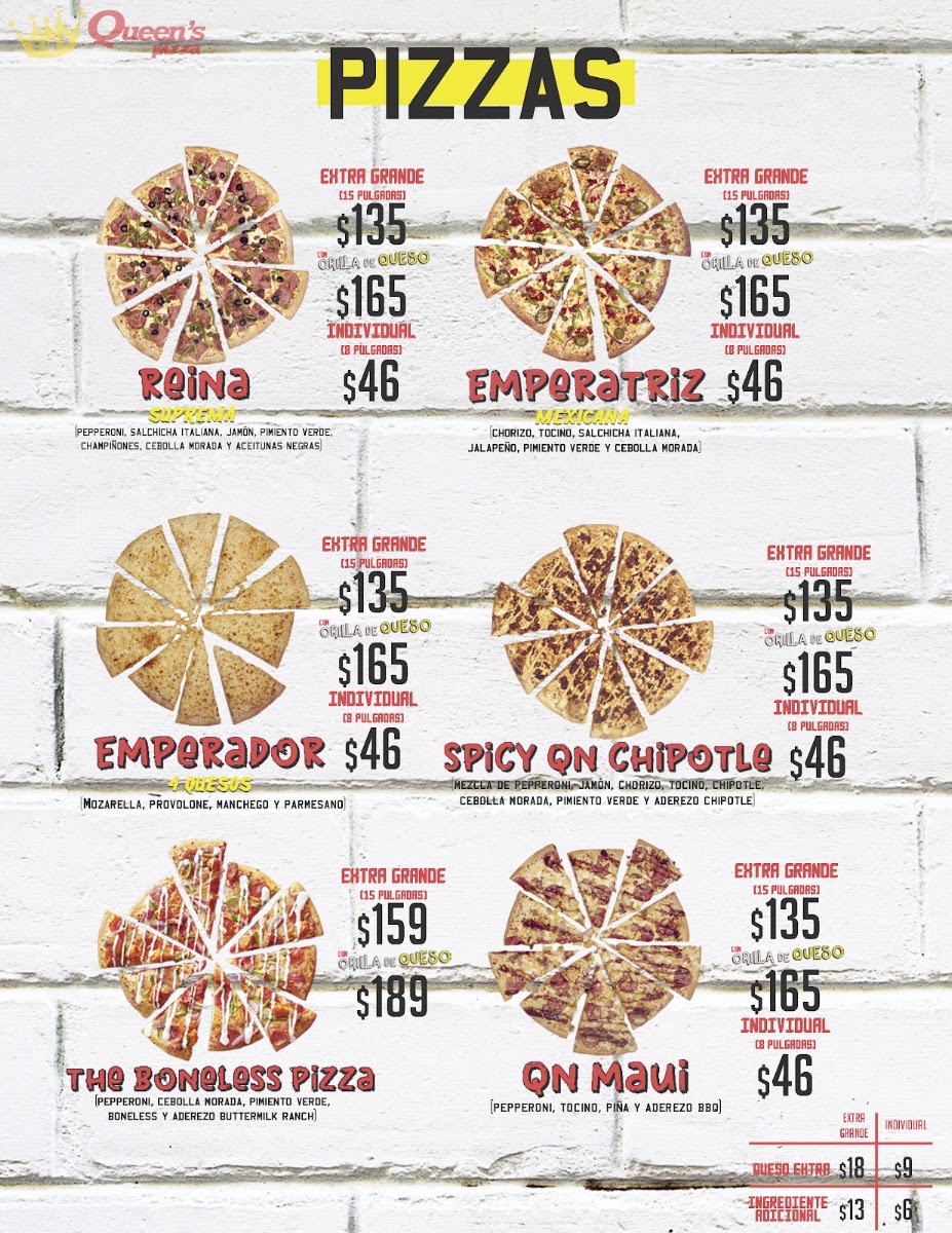 Queen's Pizza Los Morales Menu Photo 2