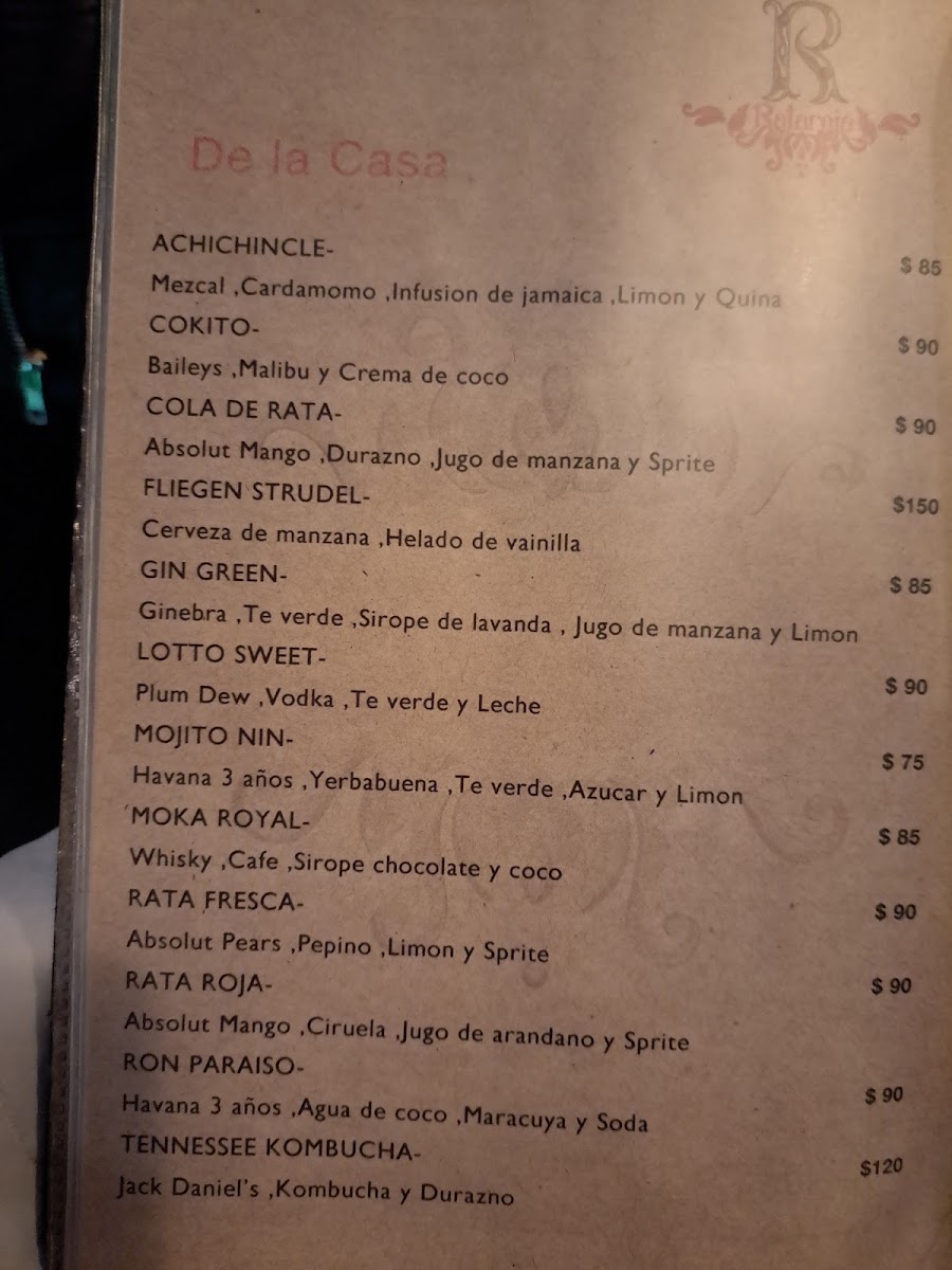 Rata Roja Menu Photo 3