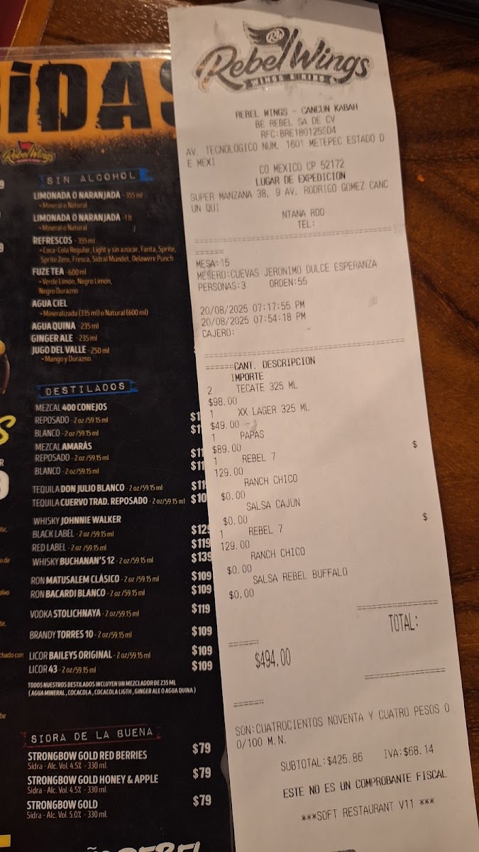 Rebel Wings Kabah Menu Photo 4