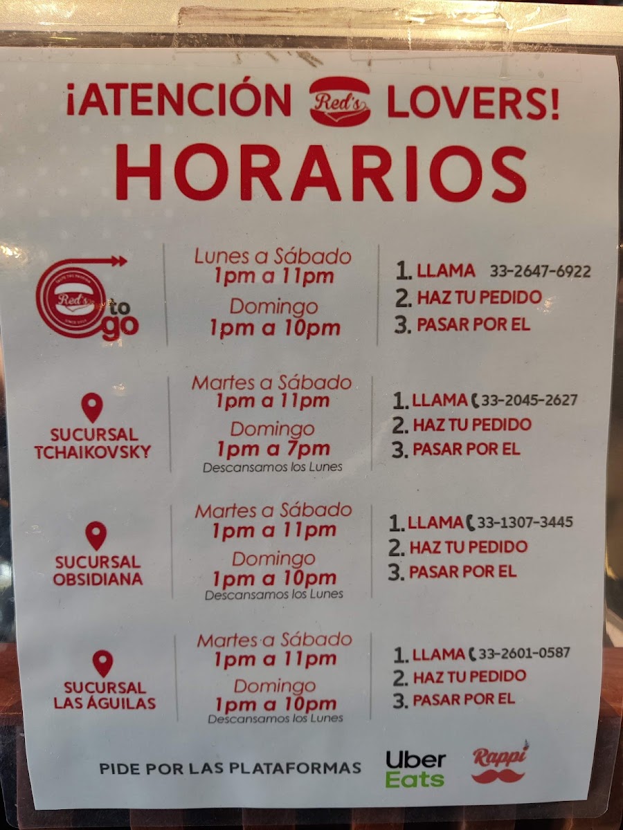 Red's Burger Shop Las Aguilas Menu Photo 3