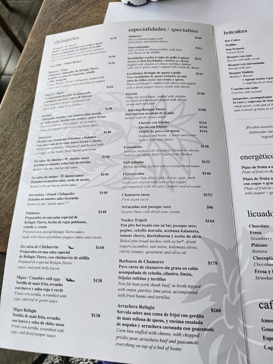 Refugio Tierra Menu Photo 8