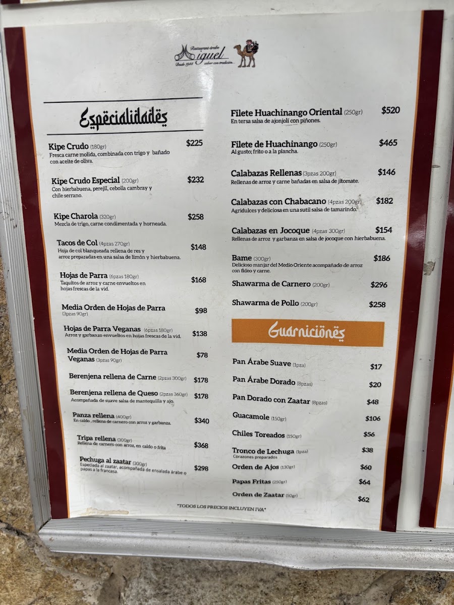 Restaurant Arabe Miguel Menu Photo 2