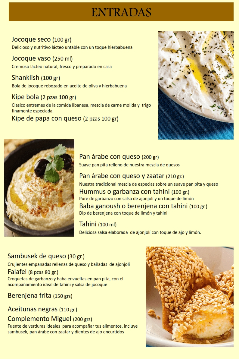 Restaurant Arabe Miguel Menu Photo 4