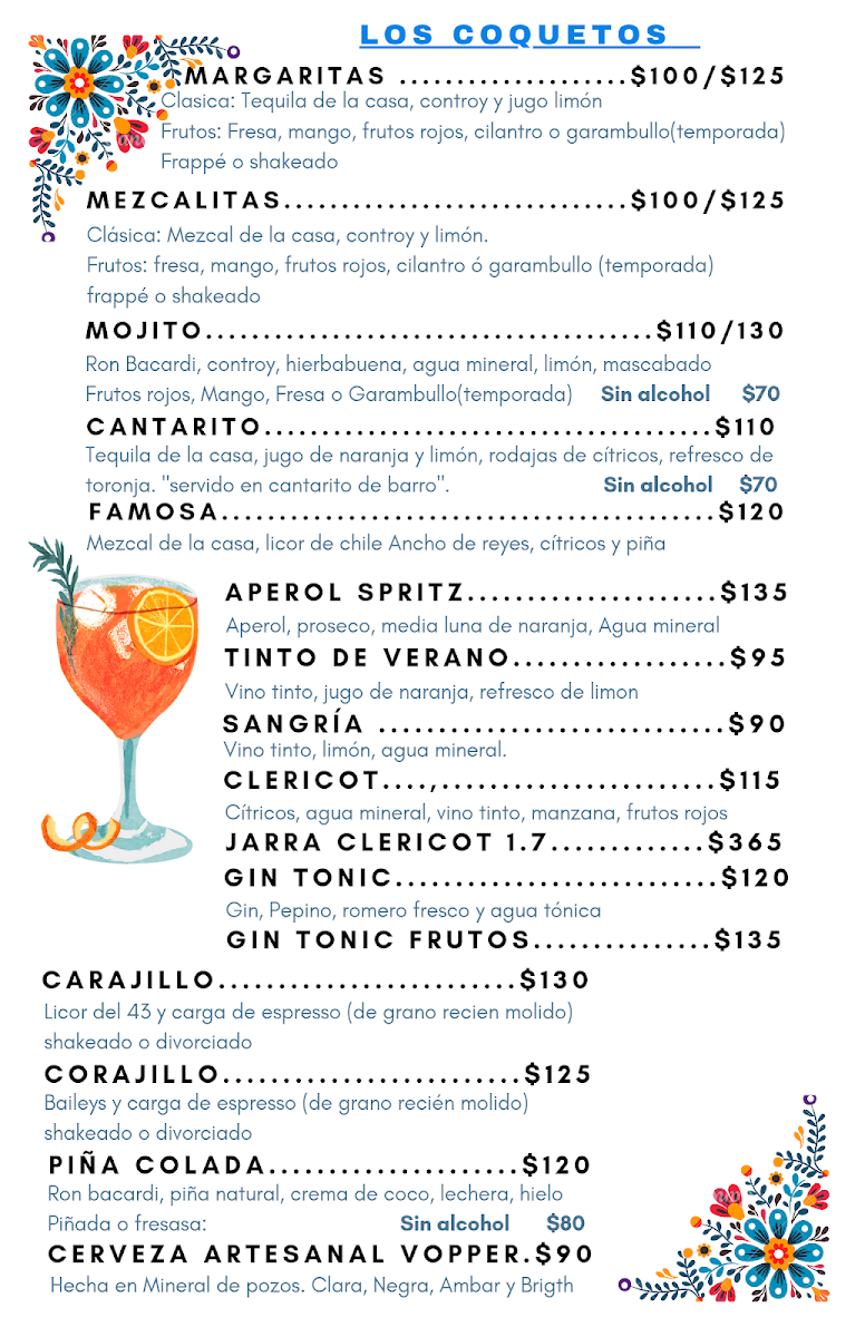 Restaurant La Pila Seca Menu