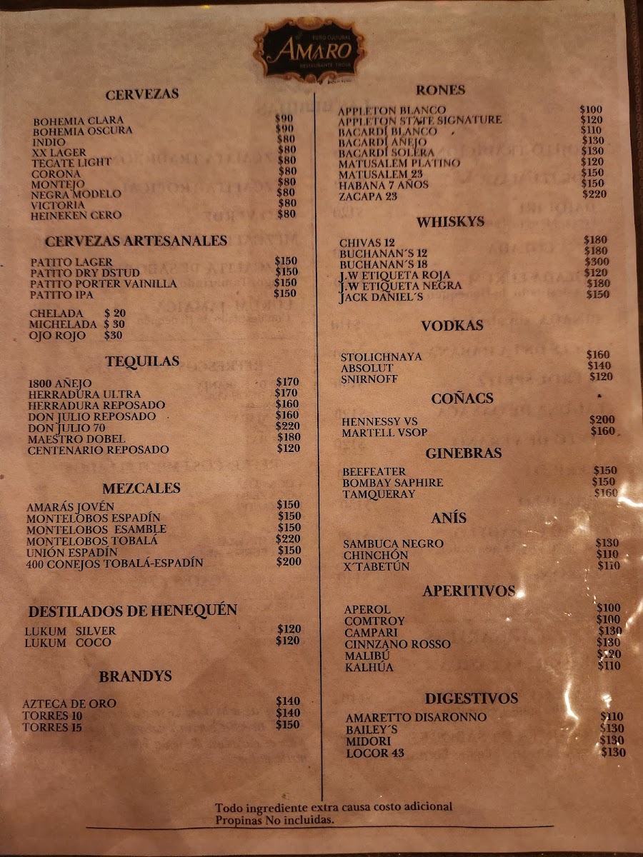 Restaurante Amaro Menu Photo 4