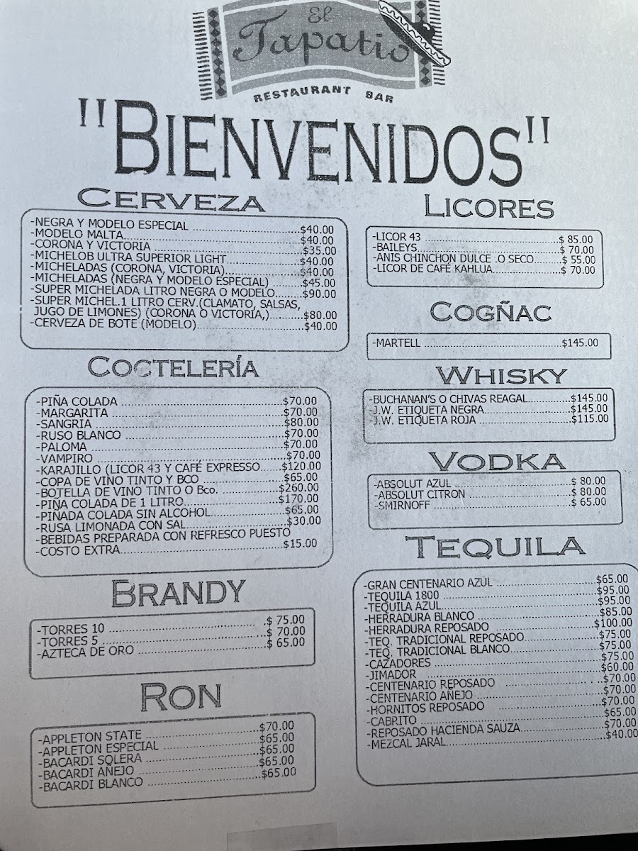 Restaurante Bar El Tapatio Menu Photo 3