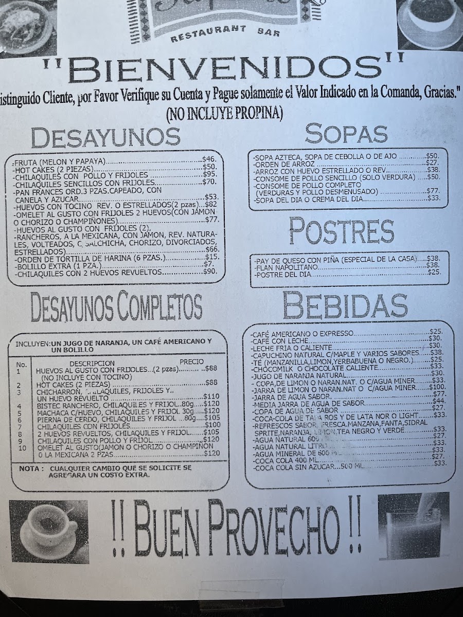 Restaurante Bar El Tapatio Menu Photo 7