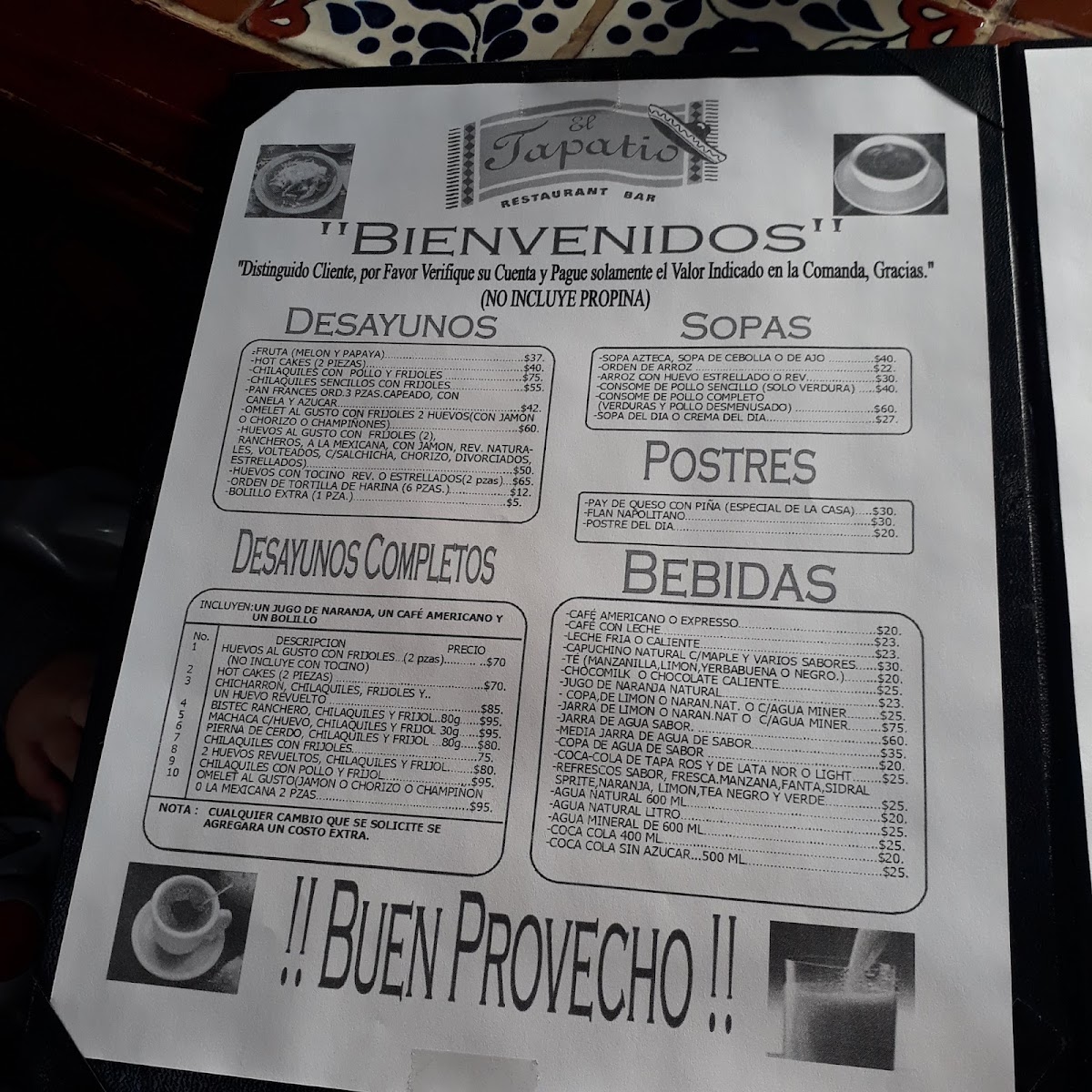 Restaurante Bar El Tapatio Menu Photo 9
