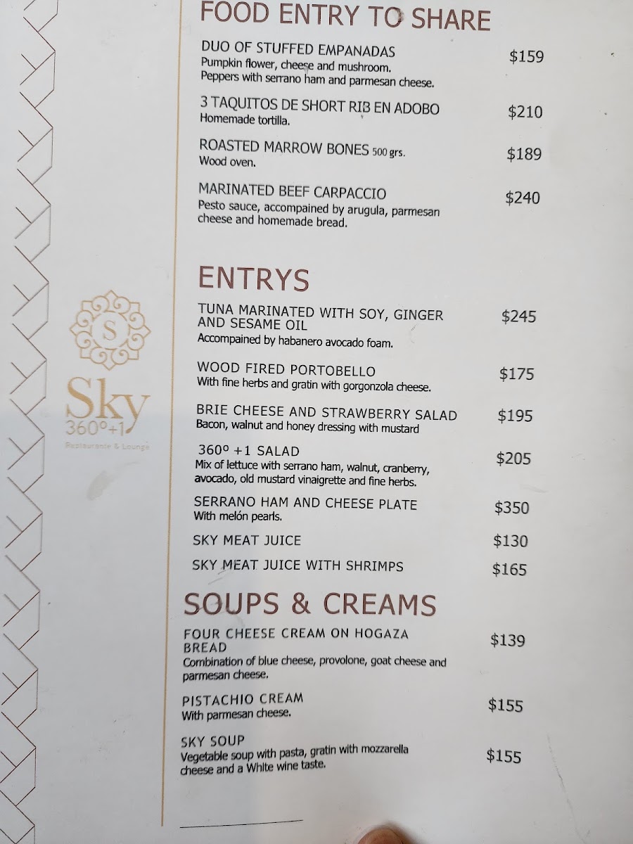 Restaurante bar Sky 3601 Menu Photo 2