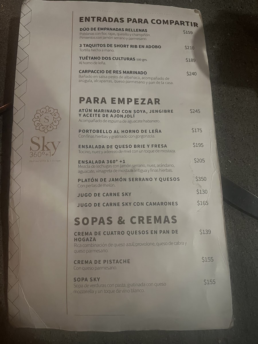 Restaurante bar Sky 3601 Menu Photo 3