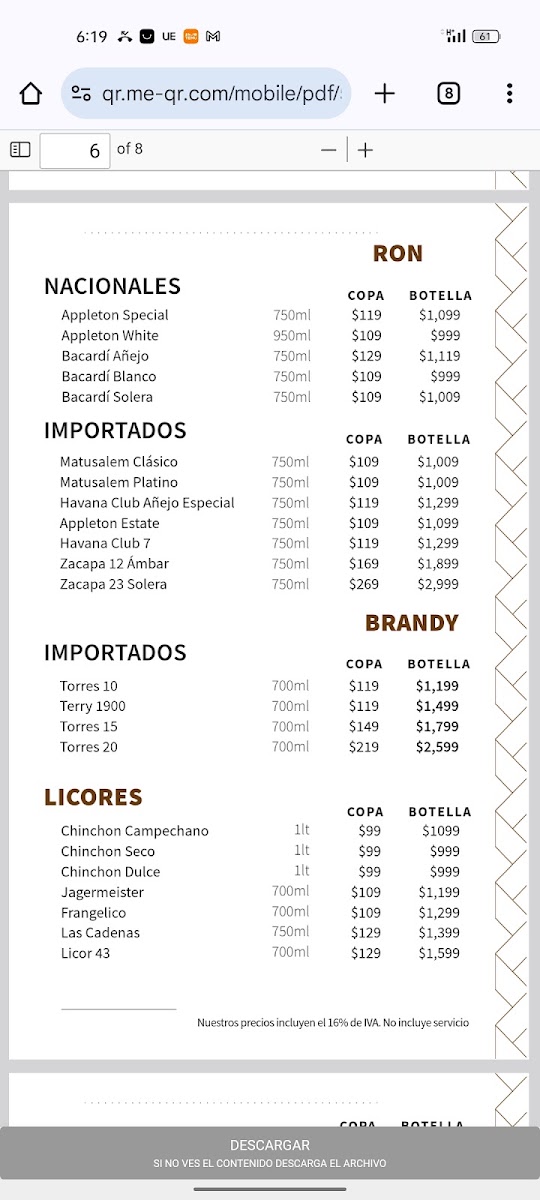 Restaurante bar Sky 3601 Menu Photo 6