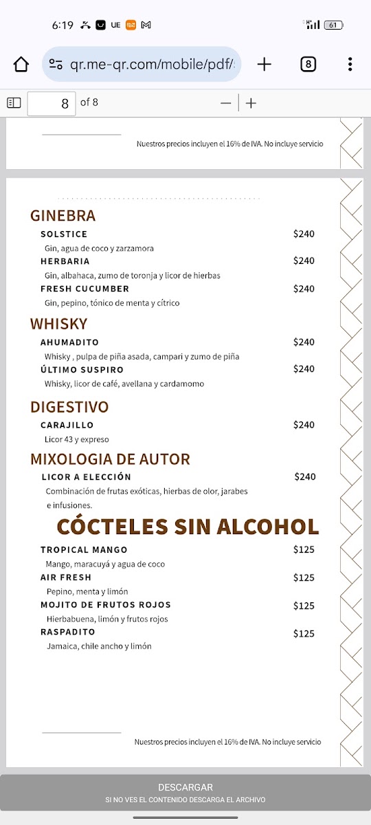 Restaurante bar Sky 3601 Menu Photo 7