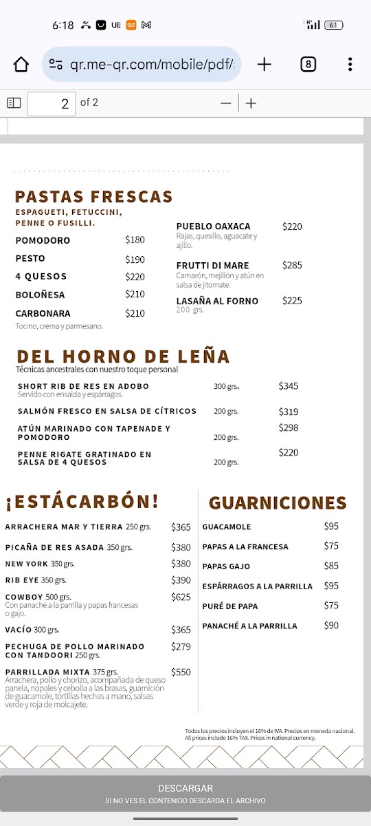 Restaurante bar Sky 3601 Menu Photo 8