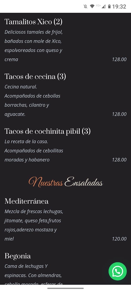 Restaurante Casa Colibrí Menu Photo 5