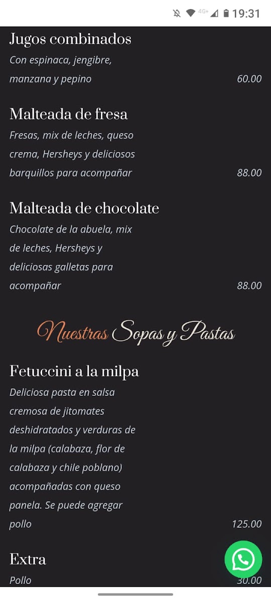 Restaurante Casa Colibrí Menu Photo 8