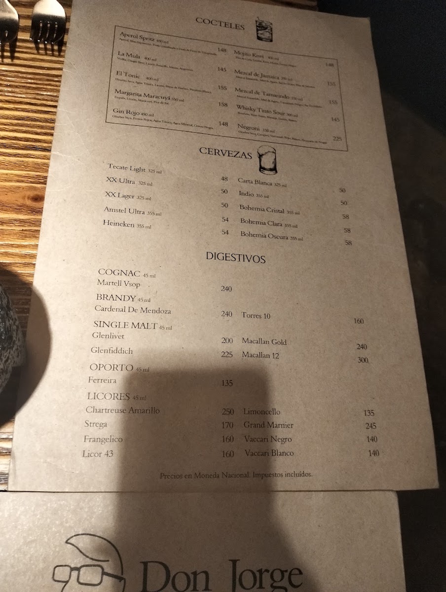 Restaurante Don Jorge Menu Photo 4