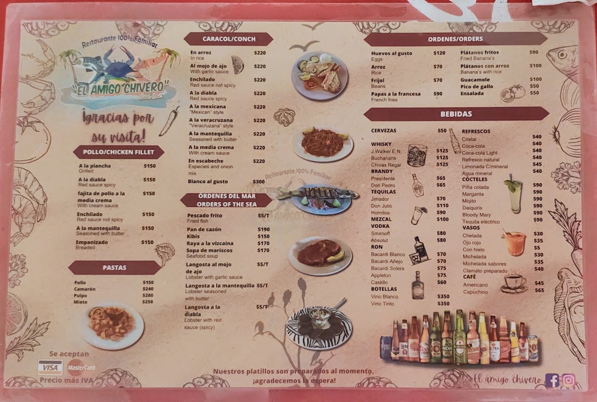 Restaurante El Amigo Chivero Menu